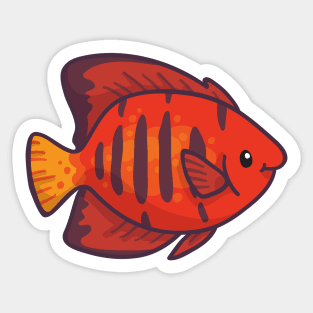 Flame Angelfish Sticker